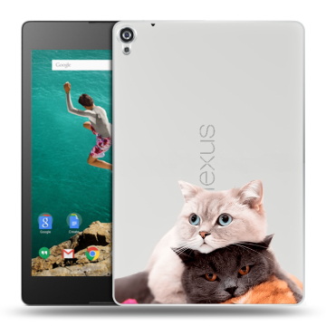 Пластиковый чехол на планшета Google Nexus 9 с принтом Кошки