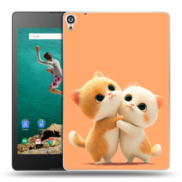 Пластиковый чехол на планшета Google Nexus 9 с принтом Милые котики