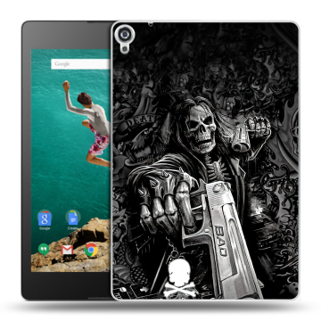 Пластиковый чехол на планшета Google Nexus 9 с принтом Скелет