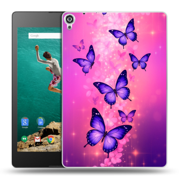 Пластиковый чехол на Google Nexus 9 с принтом Бабочки Пластиковый чехол на Google Nexus 9 с принтом Бабочки