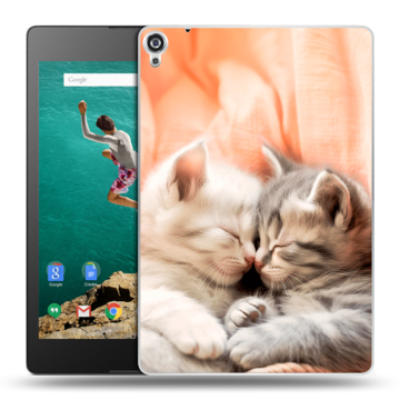 Пластиковый чехол на Google Nexus 9 с принтом Котята