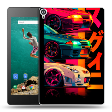 Пластиковый чехол на Google Nexus 9 с принтом Гоночные машины Пластиковый чехол на Google Nexus 9 с принтом Гоночные машины