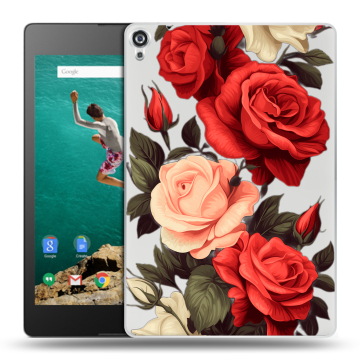 Пластиковый чехол на Google Nexus 9 с принтом Розы Пластиковый чехол на Google Nexus 9 с принтом Розы