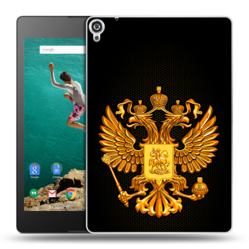 Пластиковый чехол на Google Nexus 9 с принтом Герб России желтый Пластиковый чехол на Google Nexus 9 с принтом Герб России желтый