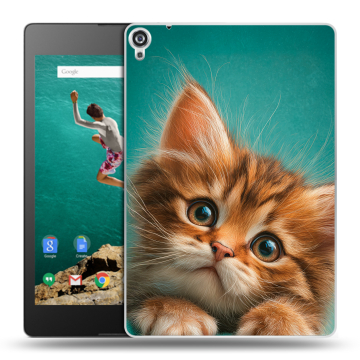 Пластиковый чехол на Google Nexus 9 с принтом котенок