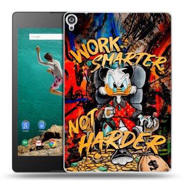 Пластиковый чехол на Google Nexus 9 с принтом Дональд Дак Деньги Пластиковый чехол на Google Nexus 9 с принтом Дональд Дак Деньги