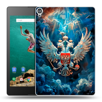 Пластиковый чехол на Google Nexus 9 с принтом Герб флаг России Пластиковый чехол на Google Nexus 9 с принтом Герб флаг России