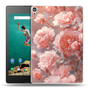 Пластиковый чехол на Google Nexus 9 с принтом Розовые розы Пластиковый чехол на Google Nexus 9 с принтом Розовые розы