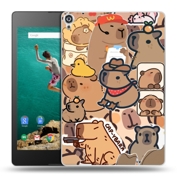 Пластиковый чехол на Google Nexus 9 с принтом капибара
