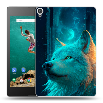 Пластиковый чехол на Google Nexus 9 с принтом бабочки саккура