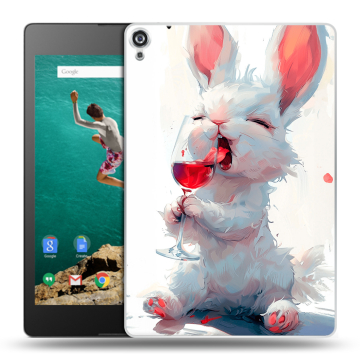 Пластиковый чехол на Google Nexus 9 с принтом кролик зайчик Пластиковый чехол на Google Nexus 9 с принтом кролик зайчик