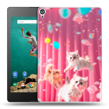 Пластиковый чехол на Google Nexus 9 с принтом милые котики