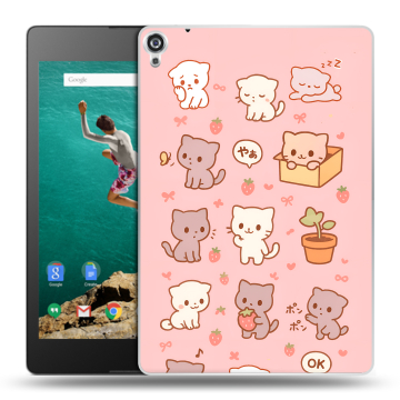 Пластиковый чехол на Google Nexus 9 с принтом Hello Kitty Хелоу Кити