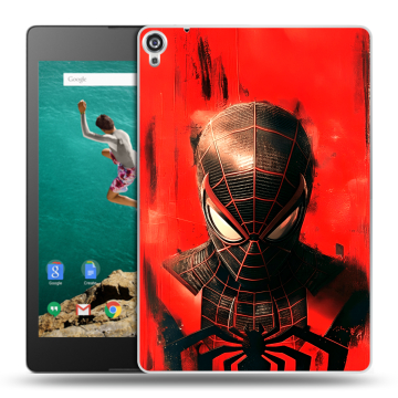 Пластиковый чехол на Google Nexus 9 с принтом человек паук spiderman