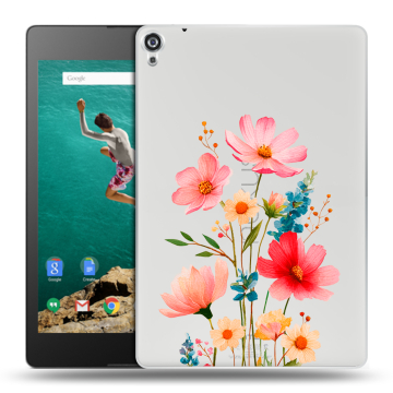 Пластиковый чехол на Google Nexus 9 с принтом Цветы