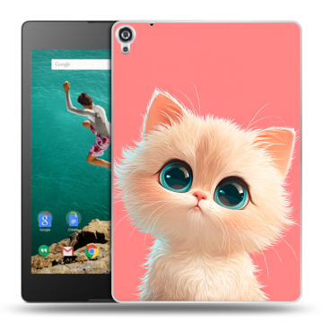 Пластиковый чехол на Google Nexus 9 с принтом Розовый котенок