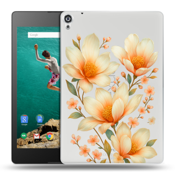 Пластиковый чехол на Google Nexus 9 с принтом Цветы