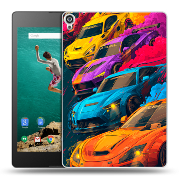 Пластиковый чехол на Google Nexus 9 с принтом Тачки