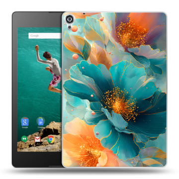 Пластиковый чехол на Google Nexus 9 с принтом Цветы
