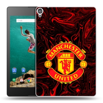 Пластиковый чехол на Google Nexus 9 с принтом Manchester United
