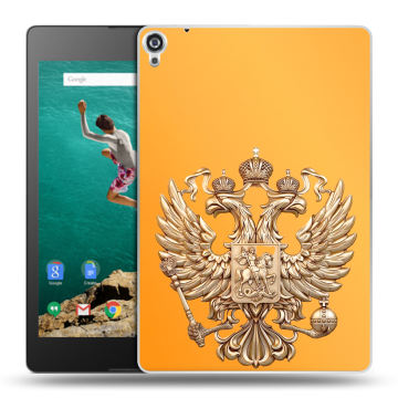 Пластиковый чехол на Google Nexus 9 с принтом Герб Флаг России