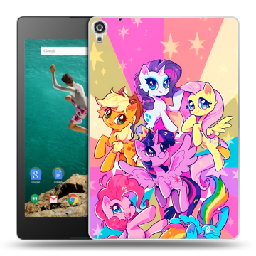 Пластиковый чехол на Google Nexus 9 с принтом My little pony Дружба чудо
