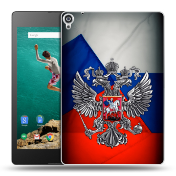 Пластиковый чехол на Google Nexus 9 с принтом Флаг России Пластиковый чехол на Google Nexus 9 с принтом Флаг России