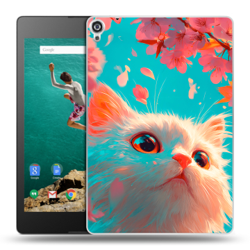 Пластиковый чехол на Google Nexus 9 с принтом Красивый кот