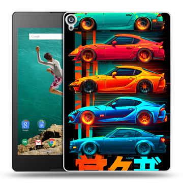 Пластиковый чехол на Google Nexus 9 с принтом машины тачки