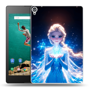 Пластиковый чехол на Google Nexus 9 с принтом Холодное сердце Frozen