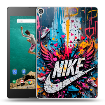 Пластиковый чехол на Google Nexus 9 с принтом Nike Найк