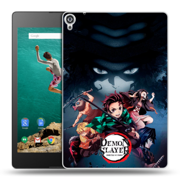 Пластиковый чехол на Google Nexus 9 с принтом Demon Slayer Клинок рассекающий демонов