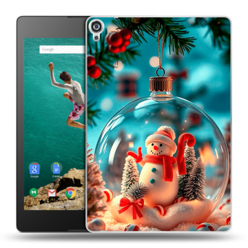 Пластиковый чехол на Google Nexus 9 с принтом Новый год
