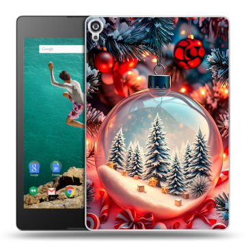 Пластиковый чехол на Google Nexus 9 с принтом Новый год