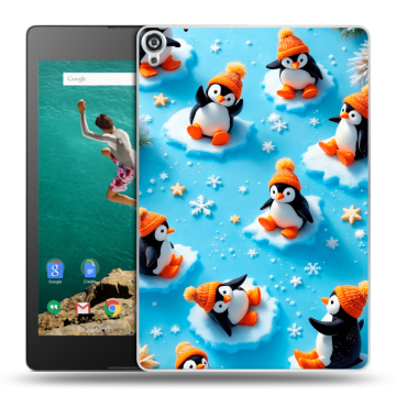 Пластиковый чехол на Google Nexus 9 с принтом Новый год