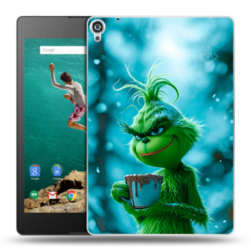 Пластиковый чехол на Google Nexus 9 с принтом Новый год гринч