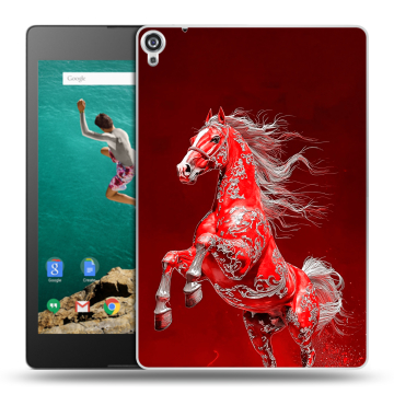 Пластиковый чехол на Google Nexus 9 с принтом Новый год