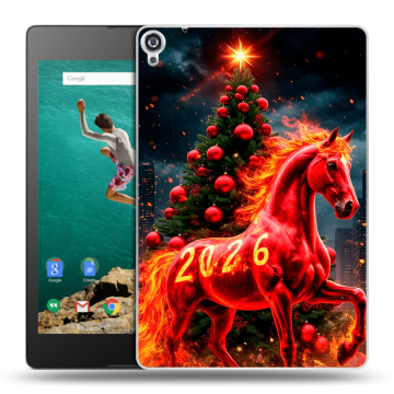 Пластиковый чехол на Google Nexus 9 с принтом Новый год