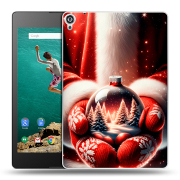 Пластиковый чехол на Google Nexus 9 с принтом Новый год