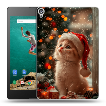 Пластиковый чехол на Google Nexus 9 с принтом Новый год