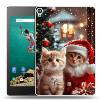 Пластиковый чехол на Google Nexus 9 с принтом Новый год