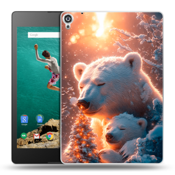 Пластиковый чехол на Google Nexus 9 с принтом Новый год