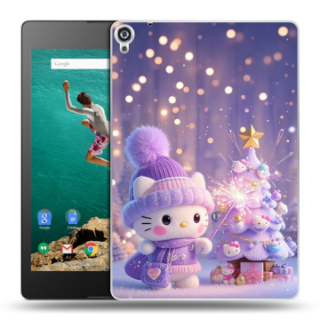 Пластиковый чехол на Google Nexus 9 с принтом Новый год