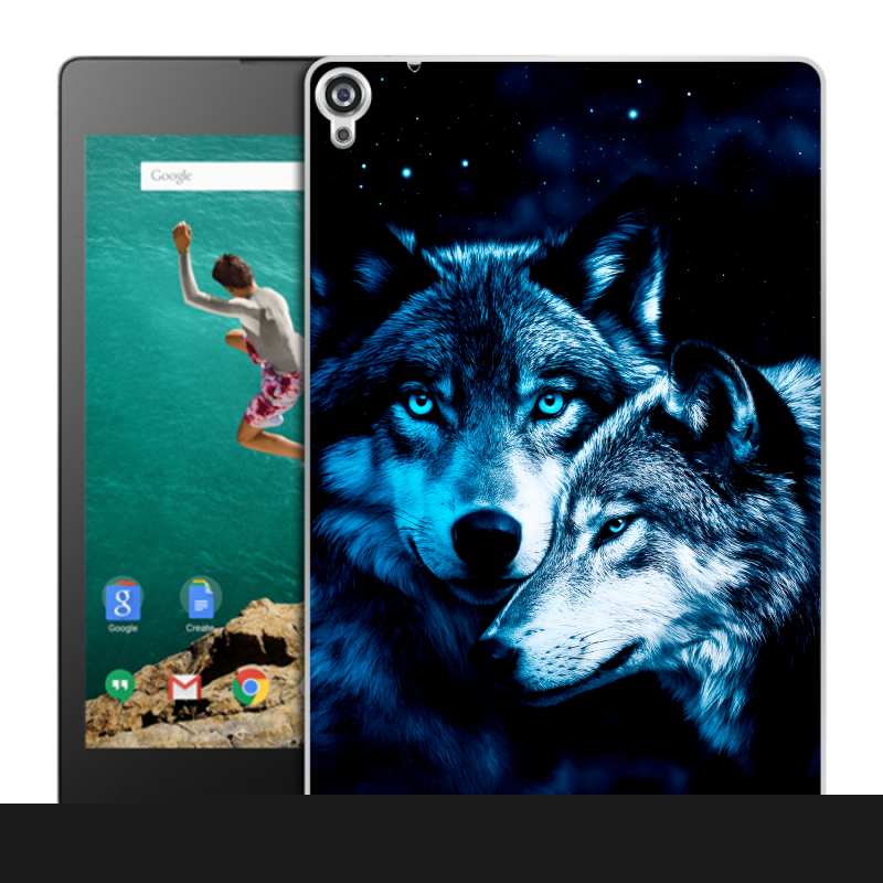Пластиковый чехол на Google Nexus 9 с принтом Волки Пластиковый чехол на Google Nexus 9 с принтом Волки
