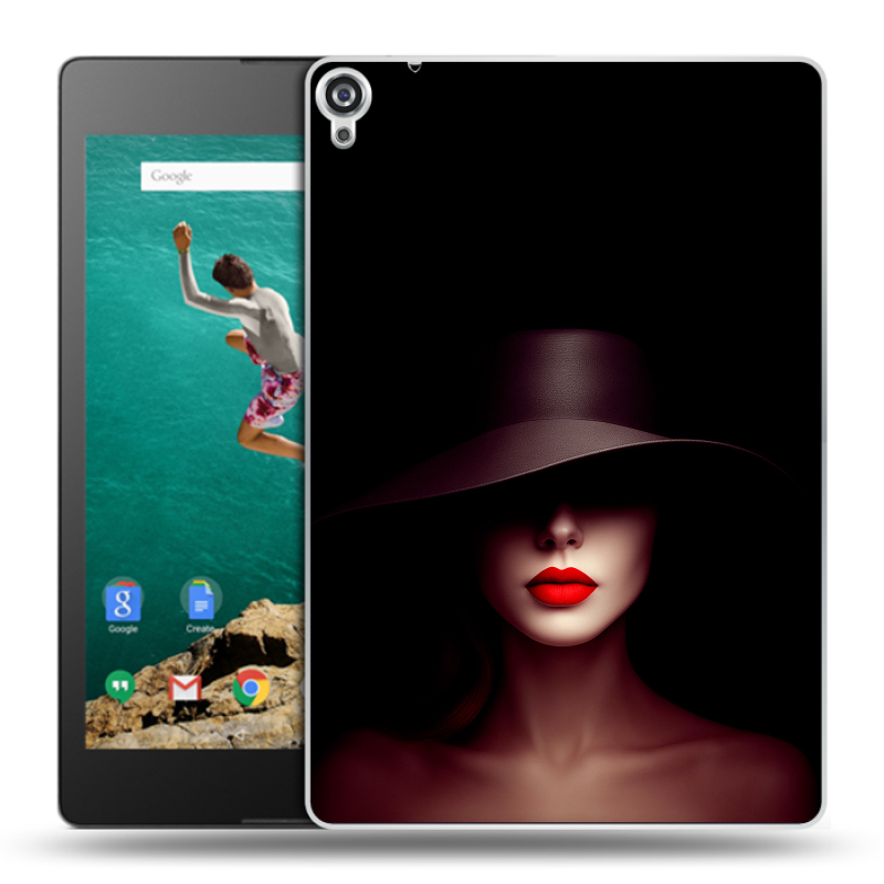 Пластиковый чехол на Google Nexus 9 с принтом Девушка в шляпе Пластиковый чехол на Google Nexus 9 с принтом Девушка в шляпе