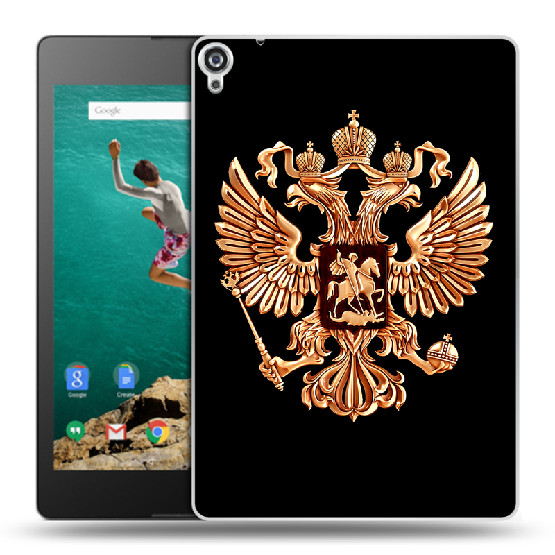 Пластиковый чехол на Google Nexus 9 с принтом Герб России золотой Пластиковый чехол на Google Nexus 9 с принтом Герб России золотой