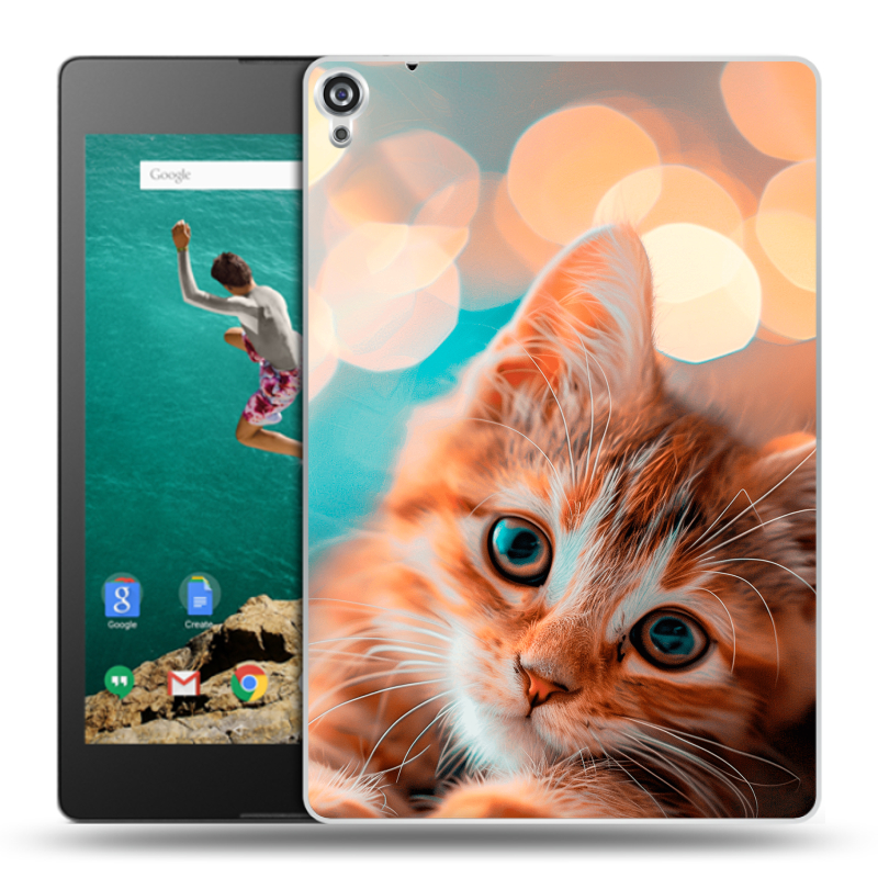 Пластиковый чехол на Google Nexus 9 с принтом котик Пластиковый чехол на Google Nexus 9 с принтом котик