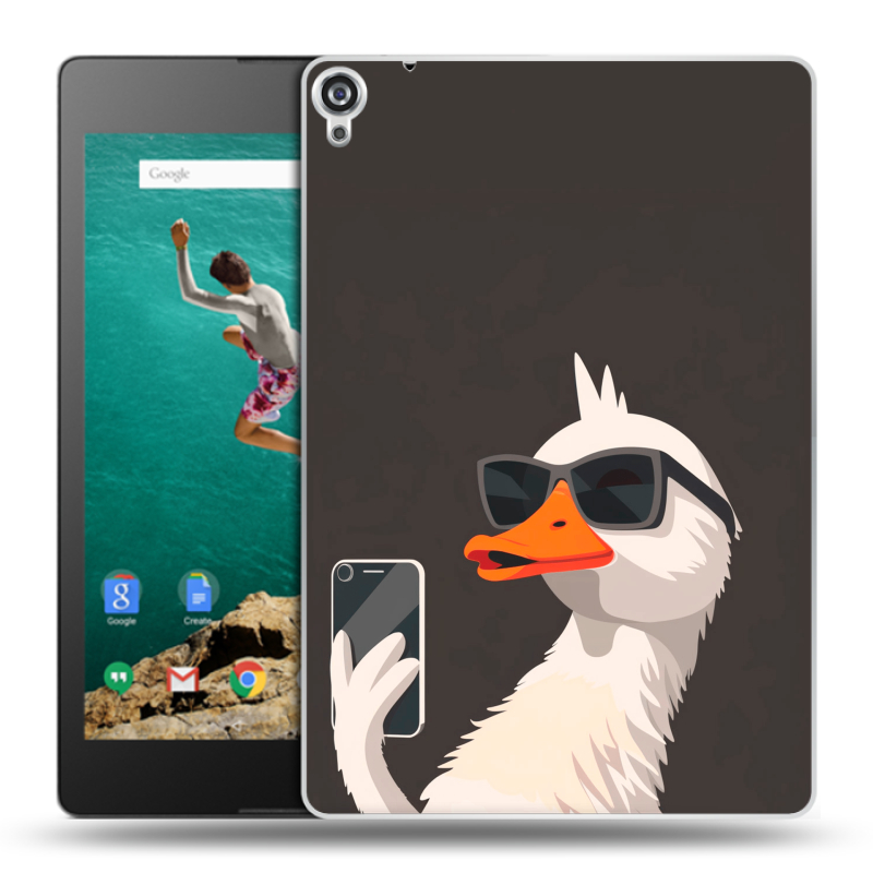 Пластиковый чехол на Google Nexus 9 с принтом утка в очках Пластиковый чехол на Google Nexus 9 с принтом утка в очках