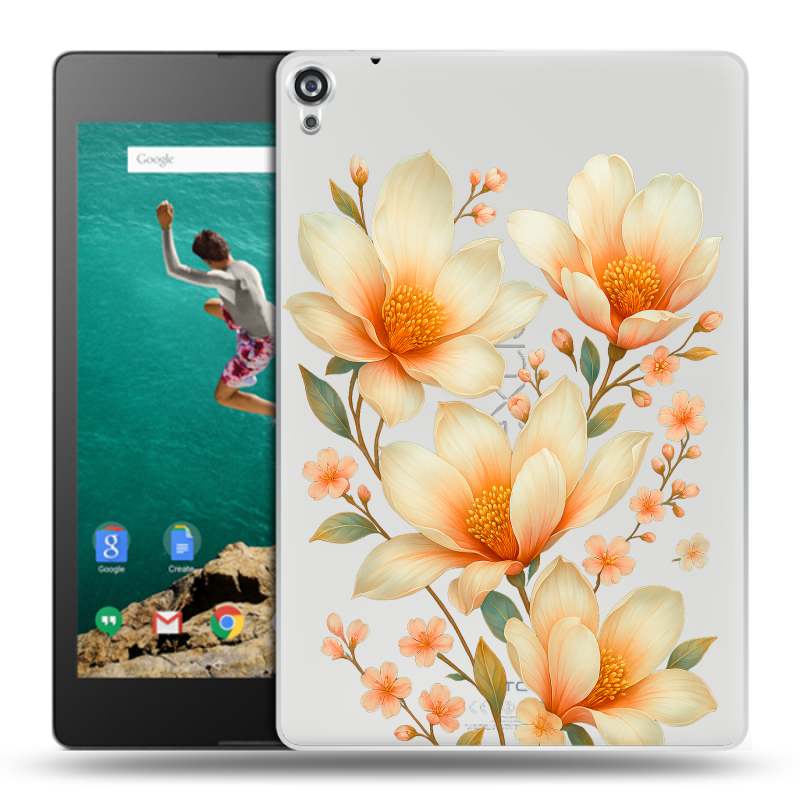 Пластиковый чехол на Google Nexus 9 с принтом Цветы Пластиковый чехол на Google Nexus 9 с принтом Цветы