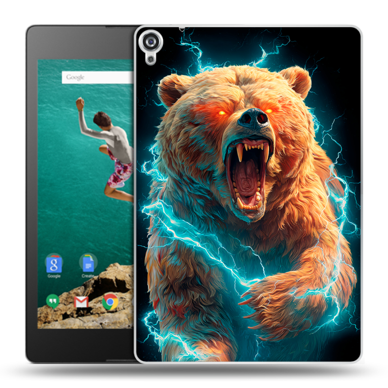 Пластиковый чехол на Google Nexus 9 с принтом Медведь Пластиковый чехол на Google Nexus 9 с принтом Медведь